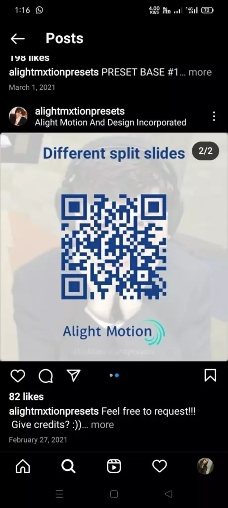 How to use alight motion QR codes